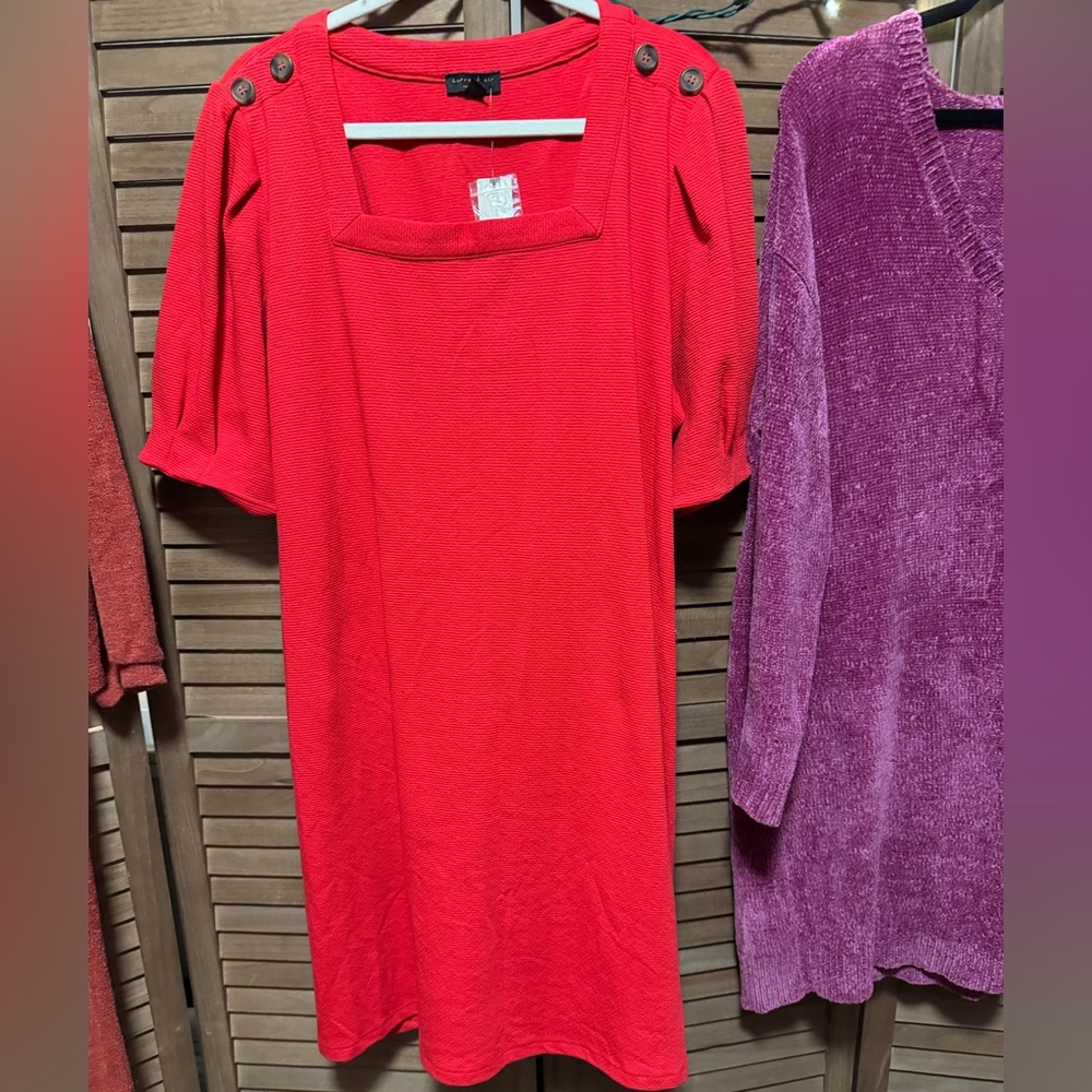 Current Air by Anthropologie-  Elegant Red Women's dress NWT